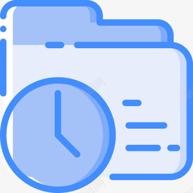 时间文件和文件夹操作4蓝色图标图标