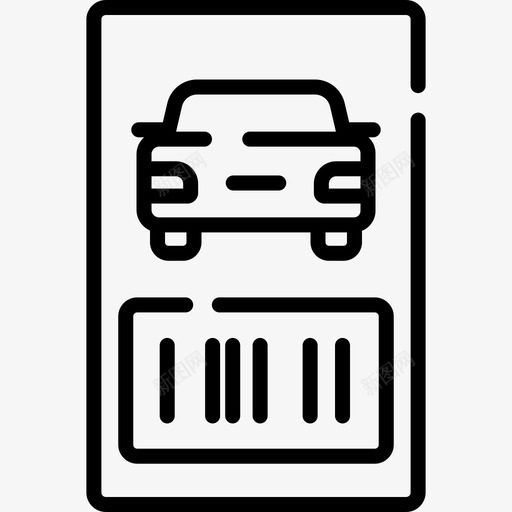 停车票旅游应用程序28直线型图标svg_新图网 https://ixintu.com 停车 应用程序 旅游 直线 线型 车票