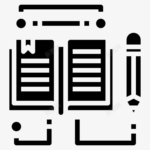 书教育与学习14填充图标svg_新图网 https://ixintu.com 填充 学习 教育