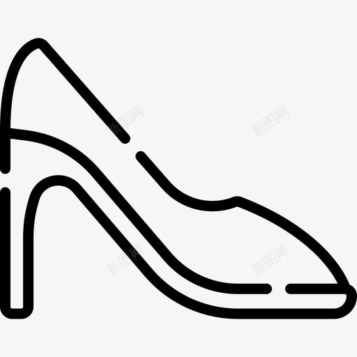高跟鞋鞋子24直线型图标svg_新图网 https://ixintu.com 直线 线型 鞋子 高跟鞋