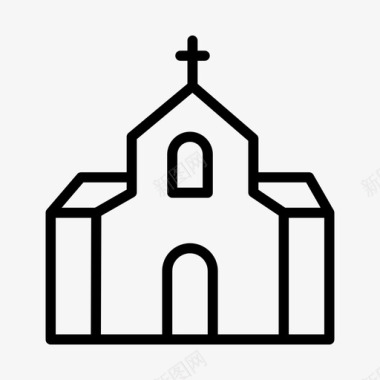 教堂基督教5直系图标图标