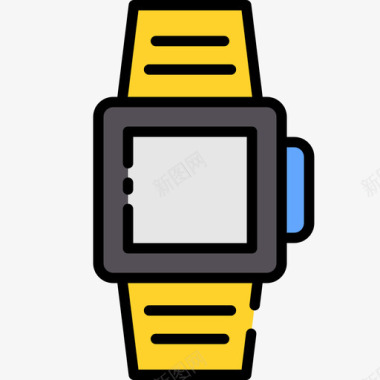 智能手表fitness108线性颜色图标图标