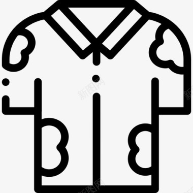 衬衫热带47直纹图标图标