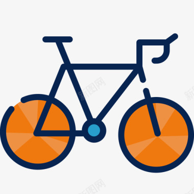 公路自行车自行车配件4线颜色图标图标