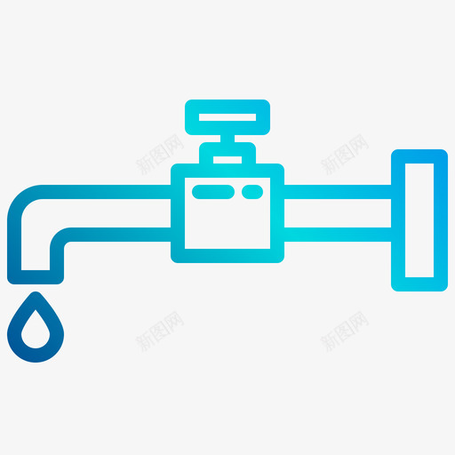 水龙头绿色能源2线性梯度图标svg_新图网 https://ixintu.com 梯度 水龙头 线性 绿色 能源