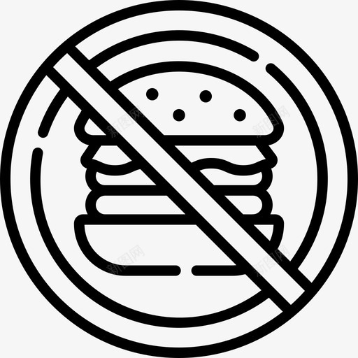 没有食物游泳池规则5直线图标svg_新图网 https://ixintu.com 没有 游泳池 直线 规则 食物