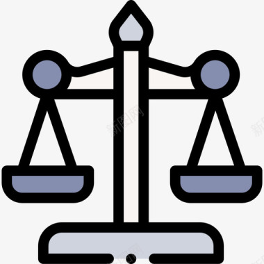 法院公共服务19线性颜色图标图标