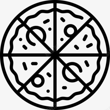 披萨派对和庆祝25直系图标图标