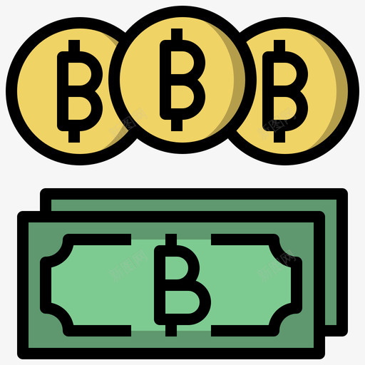 比特币货币109线性颜色图标svg_新图网 https://ixintu.com 比特 线性 货币 颜色