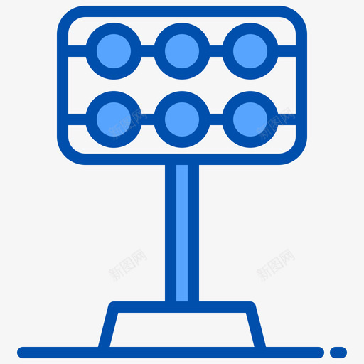 浅色足球58蓝色图标svg_新图网 https://ixintu.com 浅色 蓝色 足球