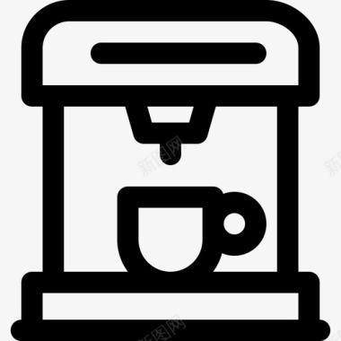 咖啡机smarthome34线性图标图标