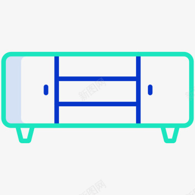 桌子家具装饰3轮廓颜色图标图标