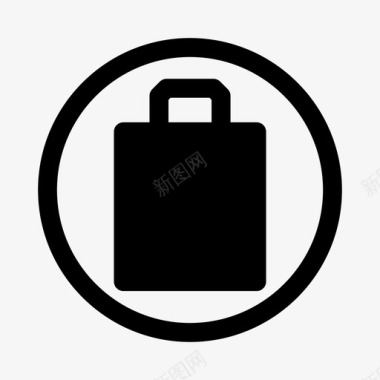 购物袋外卖符号图标图标