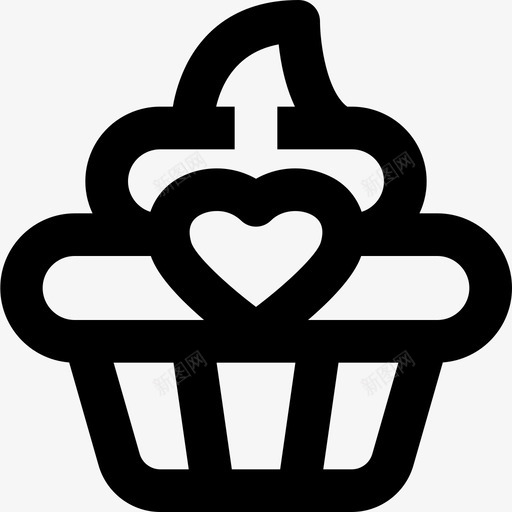 纸杯蛋糕母亲节1直系图标svg_新图网 https://ixintu.com 母亲节 直系 纸杯 蛋糕