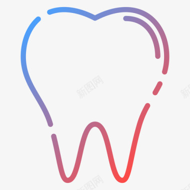 牙医内科204梯度图标图标
