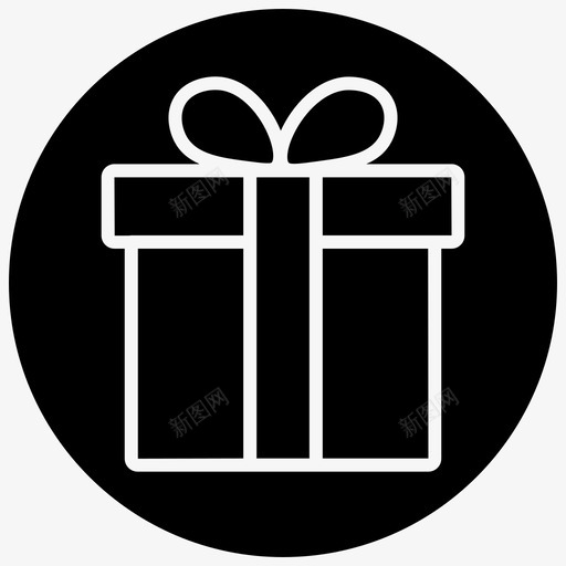礼品盒优惠礼物图标svg_新图网 https://ixintu.com 丝带 优惠 填充 奖品 电子商务 礼品盒 礼物 购物 黑色
