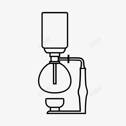 虹吸管咖啡师酿造图标svg_新图网 https://ixintu.com 咖啡 咖啡店 咖啡机 虹吸管 过滤 酿造