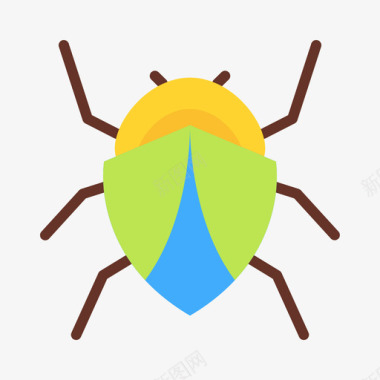甲虫埃及63扁平图标图标