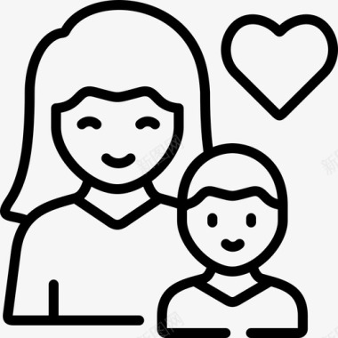母性人际关系和情感24直系图标图标