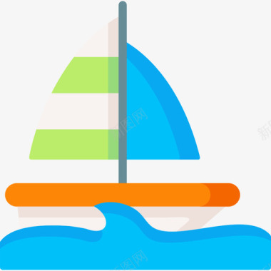 帆船运动123平图标图标