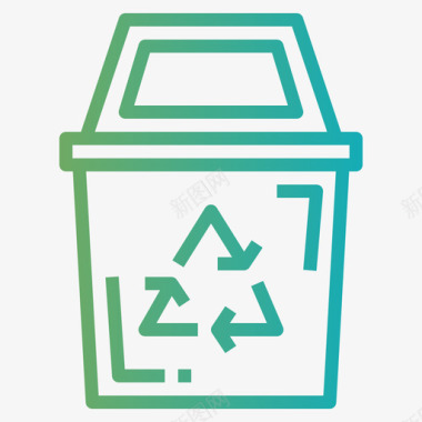 回收站生态生物1号梯度图标图标