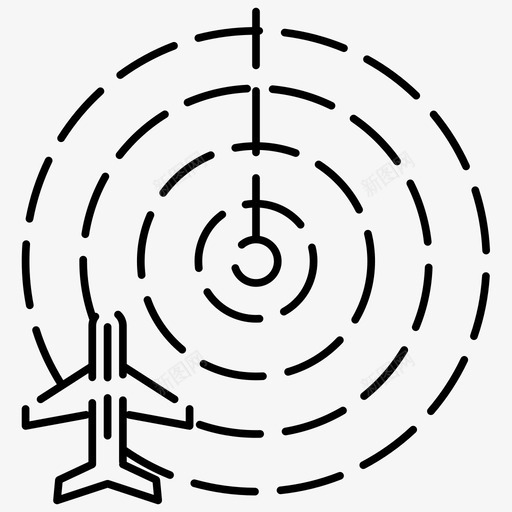 飞行雷达扫描航空虚线图标svg_新图网 https://ixintu.com 图标 扫描 航空 虚线 雷达 飞行