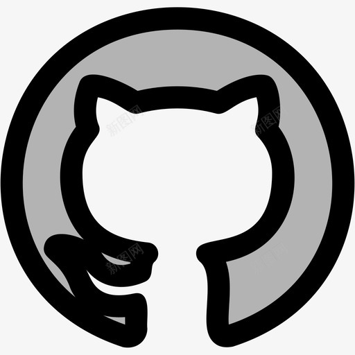 Github社交标识1线性颜色图标svg_新图网 https://ixintu.com Github 标识 社交 线性 颜色