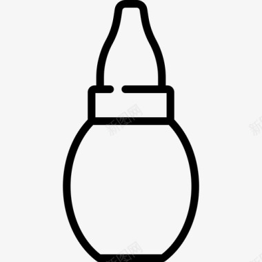 鼻吸入器婴儿144直线型图标图标