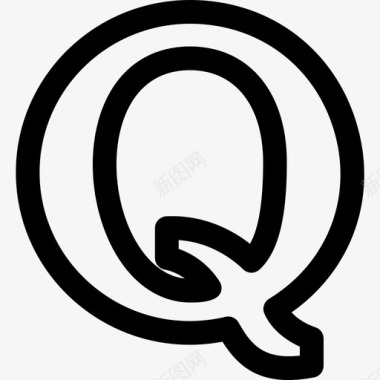 Quora社会标识4直线图标图标