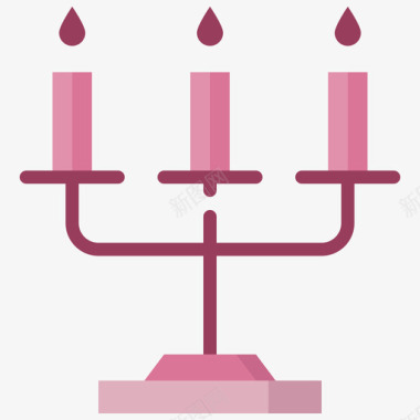 蜡烛万圣节208扁平图标图标