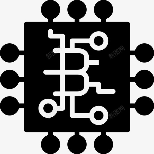 数字货币比特币2填充图标svg_新图网 https://ixintu.com 填充 数字 比特 货币