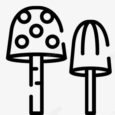 蘑菇野营170直线型图标图标