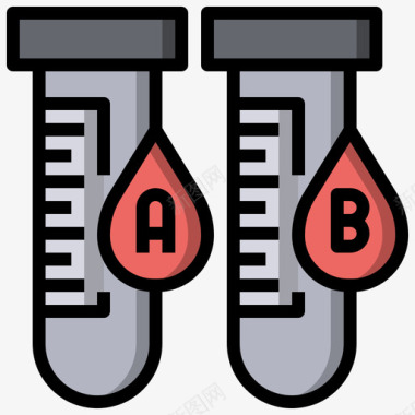 试管献血52线色图标图标