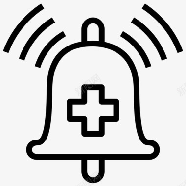 铃声警报健康图标图标