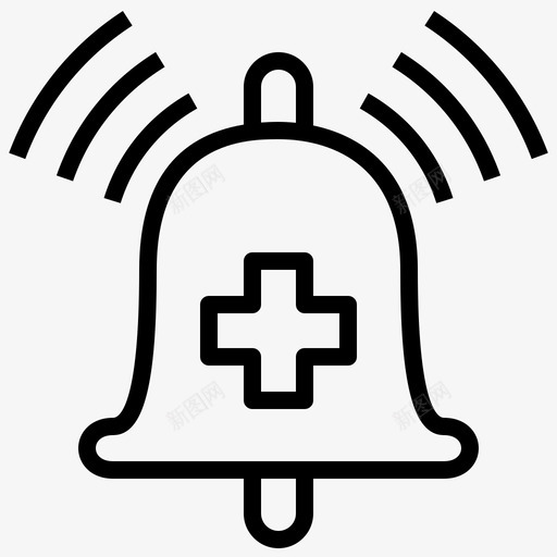 铃声警报健康图标svg_新图网 https://ixintu.com v1 健康 医疗 医院 警报 铃声