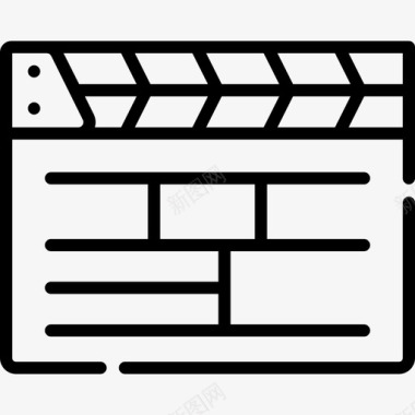 隔板电影工业32直线图标图标