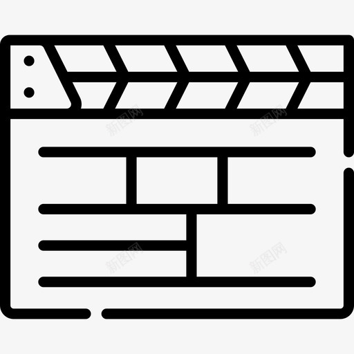 隔板电影工业32直线图标svg_新图网 https://ixintu.com 工业 电影 直线 隔板