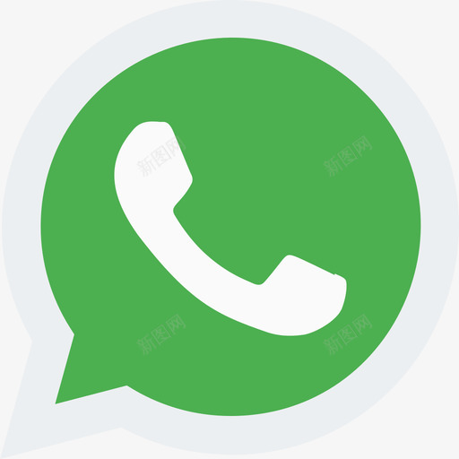 Whatsapp社会标识3扁平图标svg_新图网 https://ixintu.com Whatsapp 扁平 标识 社会