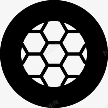 足球运动圆形填充物图标图标