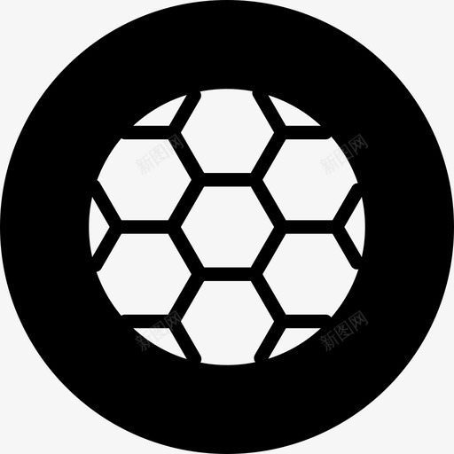 足球运动圆形填充物图标svg_新图网 https://ixintu.com 圆形 填充 足球 运动