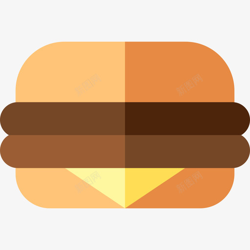 汉堡带走50块平的图标svg_新图网 https://ixintu.com 50块 带走 平的 汉堡