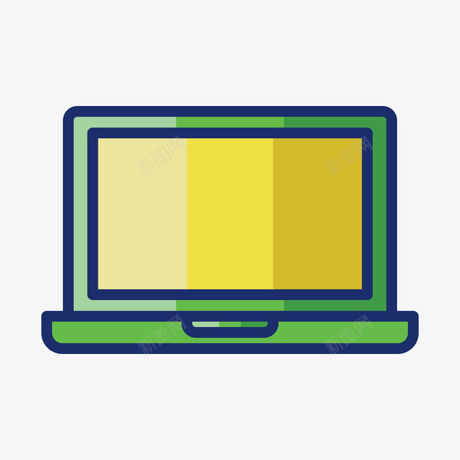 笔记本电脑教育娱乐1线性颜色图标svg_新图网 https://ixintu.com 娱乐 教育 电脑 笔记本 线性 颜色