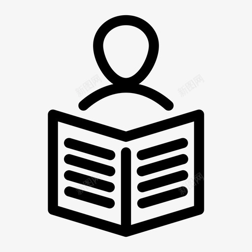 阅读杂志报纸图标svg_新图网 https://ixintu.com 小报 报纸 杂志 生意 读者 阅读