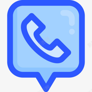 呼叫网络和通信3蓝色图标图标