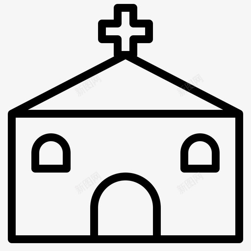 教堂银行办公室图标svg_新图网 https://ixintu.com 办公室 大楼 学校 教堂 银行 餐厅