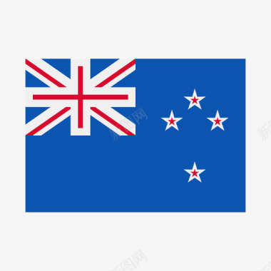 新西兰旗帜平坦图标图标