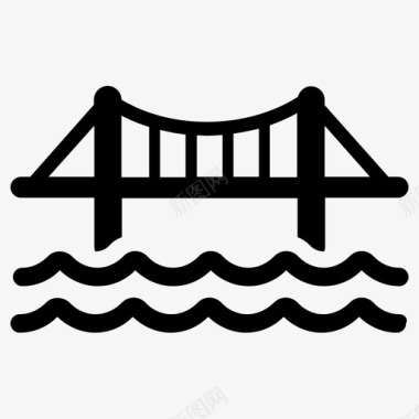 桥梁连接天桥图标图标