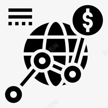 国际经济58字形图标图标