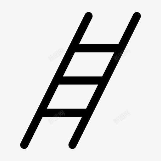 梯子攀爬伸展图标svg_新图网 https://ixintu.com 伸展 台阶 向上 圆盖 攀爬 梯子 直线