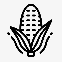 纯素玉米食物有机图标高清图片